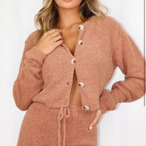 Missguided Mocha Cropped Cardigan